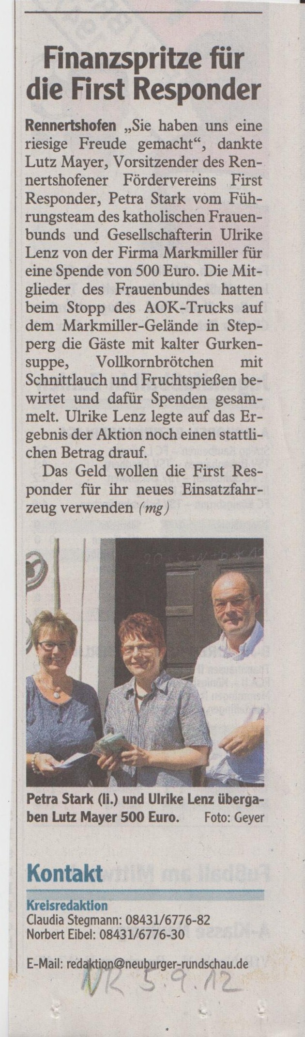 Neuburger Rundschau vom 5.9.2012